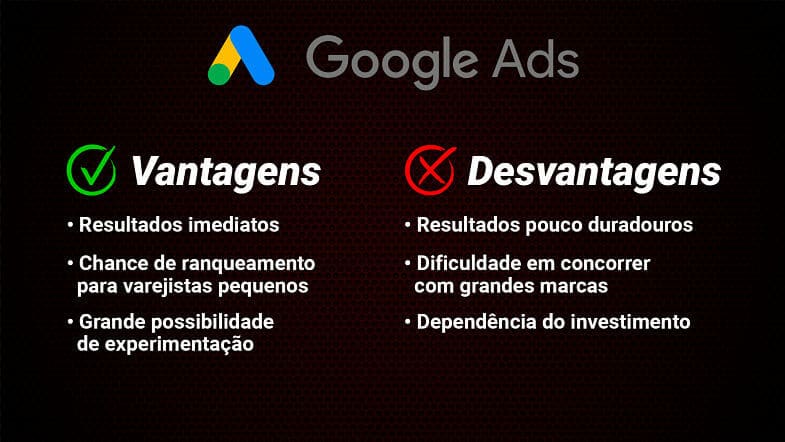 vantagens e desvantagens google ads 