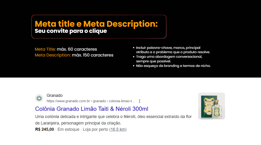 meta title e meta description