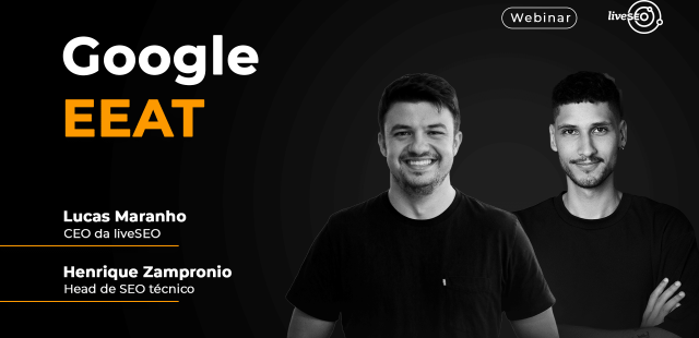 Imagem de capa do webinar "Google EEAT"