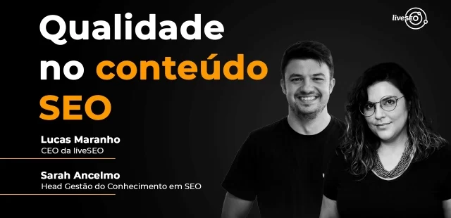 Imagem de capa do webinar "Qualidade no conteúdo SEO"