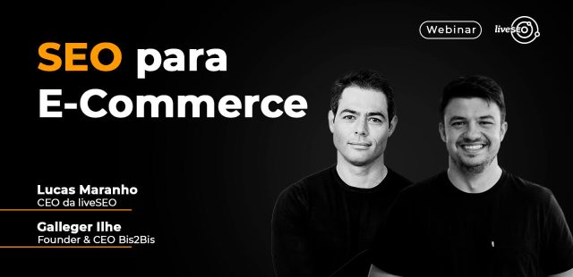 Capa do webinar "SEO para e-commerce"